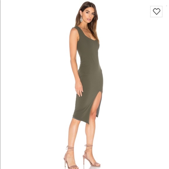 Nookie Captivate Square Neck Midi in Olive - Picture 2 of 4